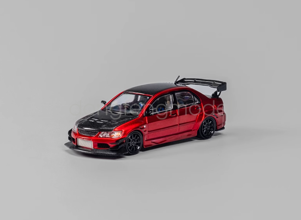 CM 1:64 Scale Red Carbon Lancer Evo 9 IX Voltex Sports Diecast