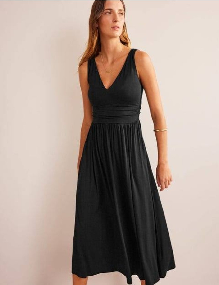 boden v neck jersey maxi dress Boden Women's Mia V-neck Jersey Midi Dress in Blue