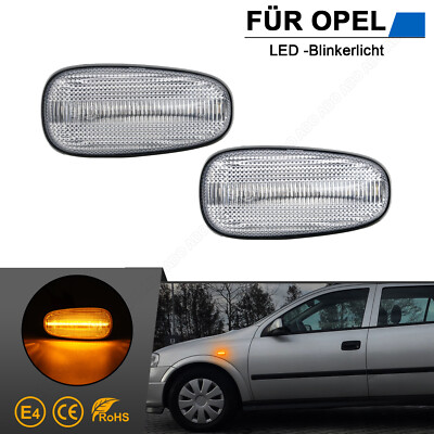 2x Led Seitenblinker Blinker für OPEL Astra G | Zafira A | BJ 1998-2005 Klarglas