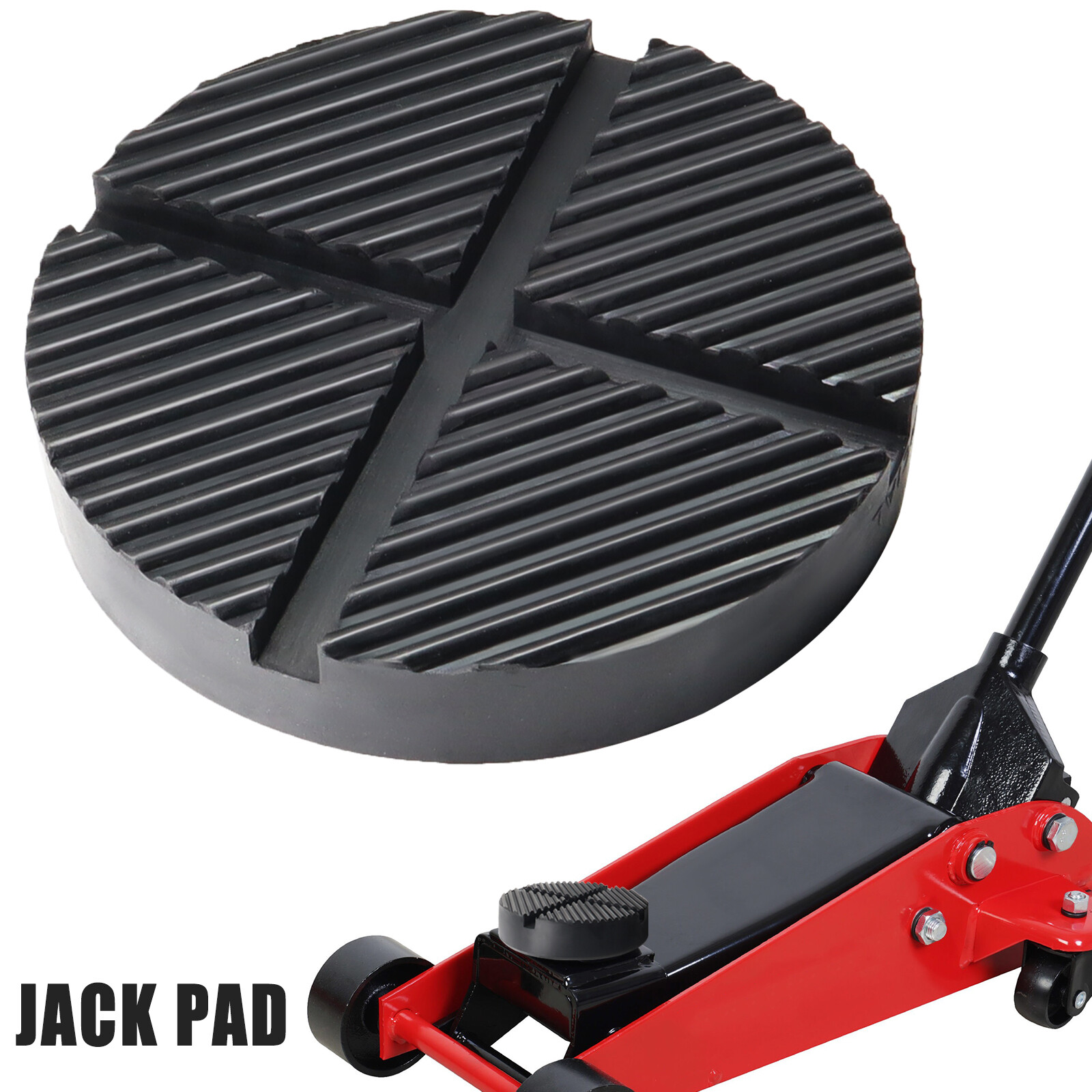 Universal Car Rubber Slotted Cross Jack Pads Adapter Guard Floor For Pinch Weld,
