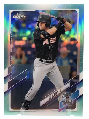JJ Bleday 2021 Topps Pro Debut #PDC-12 Chrome Aqua Refractor /75 Marlins