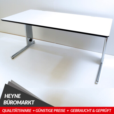 Schreibtisch - 160cm, höhenverstellbar - weiß - Svoboda UVP 900 