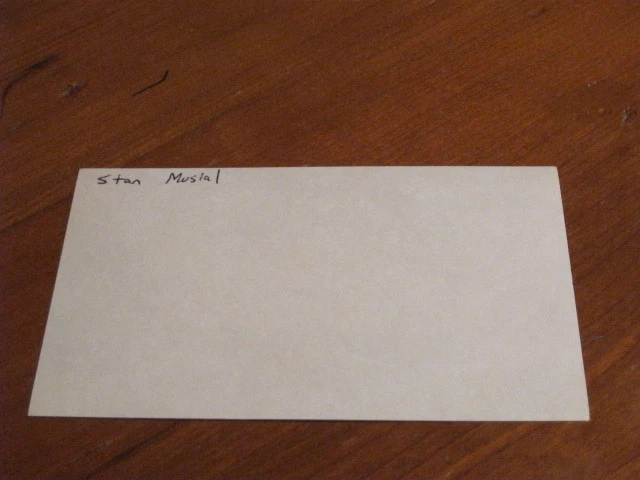 Stan Musial Autographed Index Card PSA CERTIFIED - Image 2 of 2