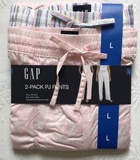 Gap Pajama Pants 2 Pack Multi-Color Striped Cotton Women's Gift