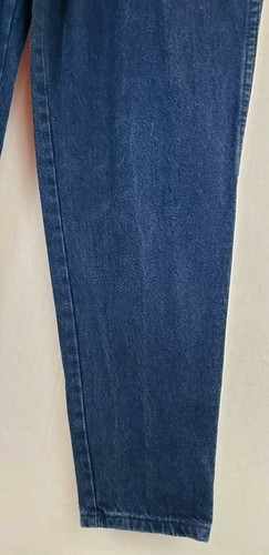 Vintage Chic Mom Jean High Waist Tapered Legs size 14 A Dark Blue USA Flat Front - Picture 3 of 11