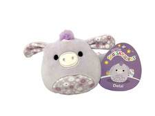 New Squishmallows Delzi Purple Donkey Floral Belly 2024 Easter Squad 5" Plush