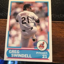 1988 Indians Score Young Superstar  Greg Swindell&Bonus Card Topps Sammy Stewart
