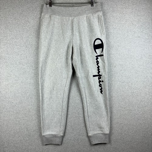 Champion Sweatpants Men Large Gray Reverse Weave Large Logo Jogger