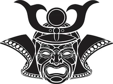 Samurai Mask Vinyl Sticker Decals