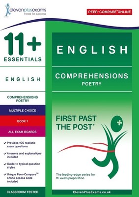 11+ Essentials English Comprehensions: Poetry Book 1 by Eleven Plus Exams Paperb
