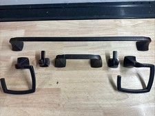 6PC Moen Voss Towel Bar/Robe Hooks/Towel Ring/ Paper Holder In Oil Rubbed Bronze
