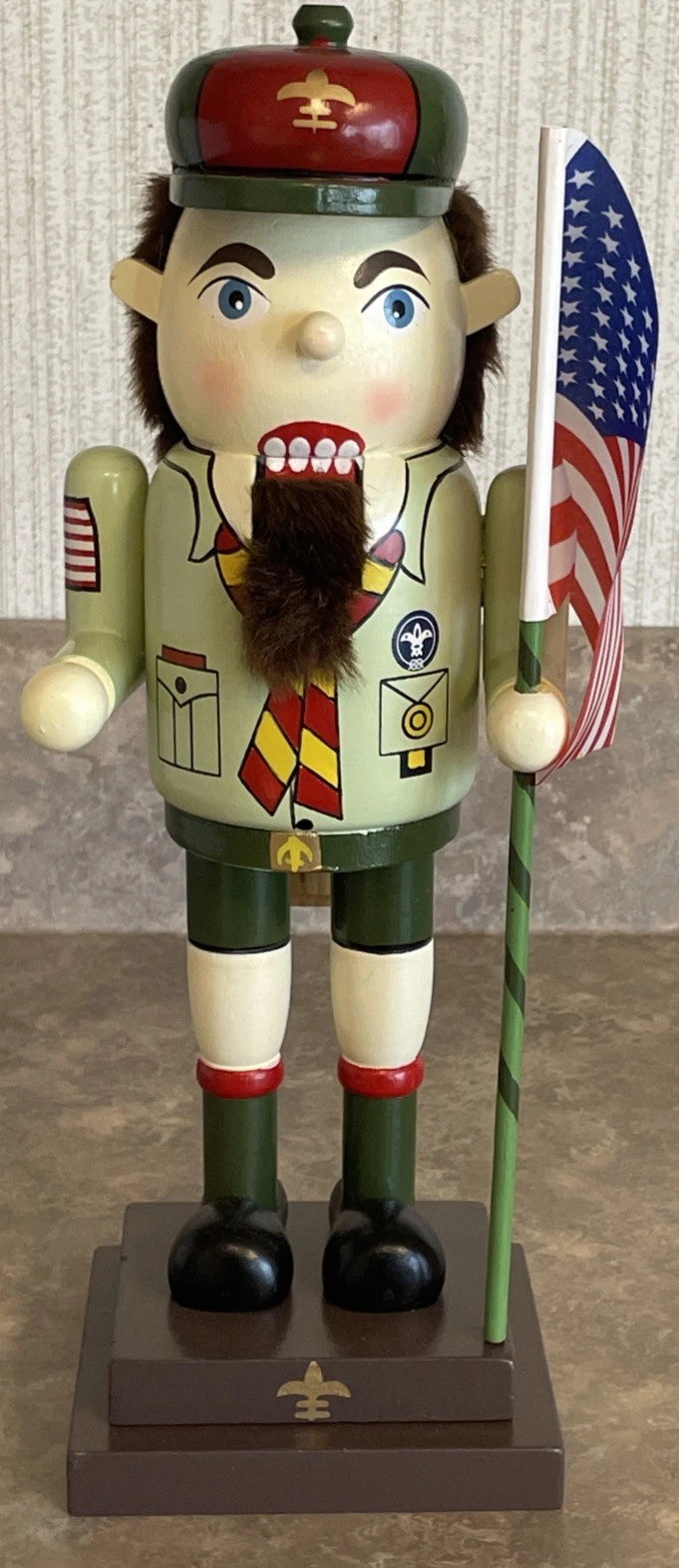 Kurt Adler 12.5" Wooden Boy Scouts Of America Nutcracker NEW In Box