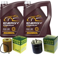 Inspektionspaket 10L Mannol Premium 5W-30 FüR Mercedes W639 CDI 3.0 W164 ML 320