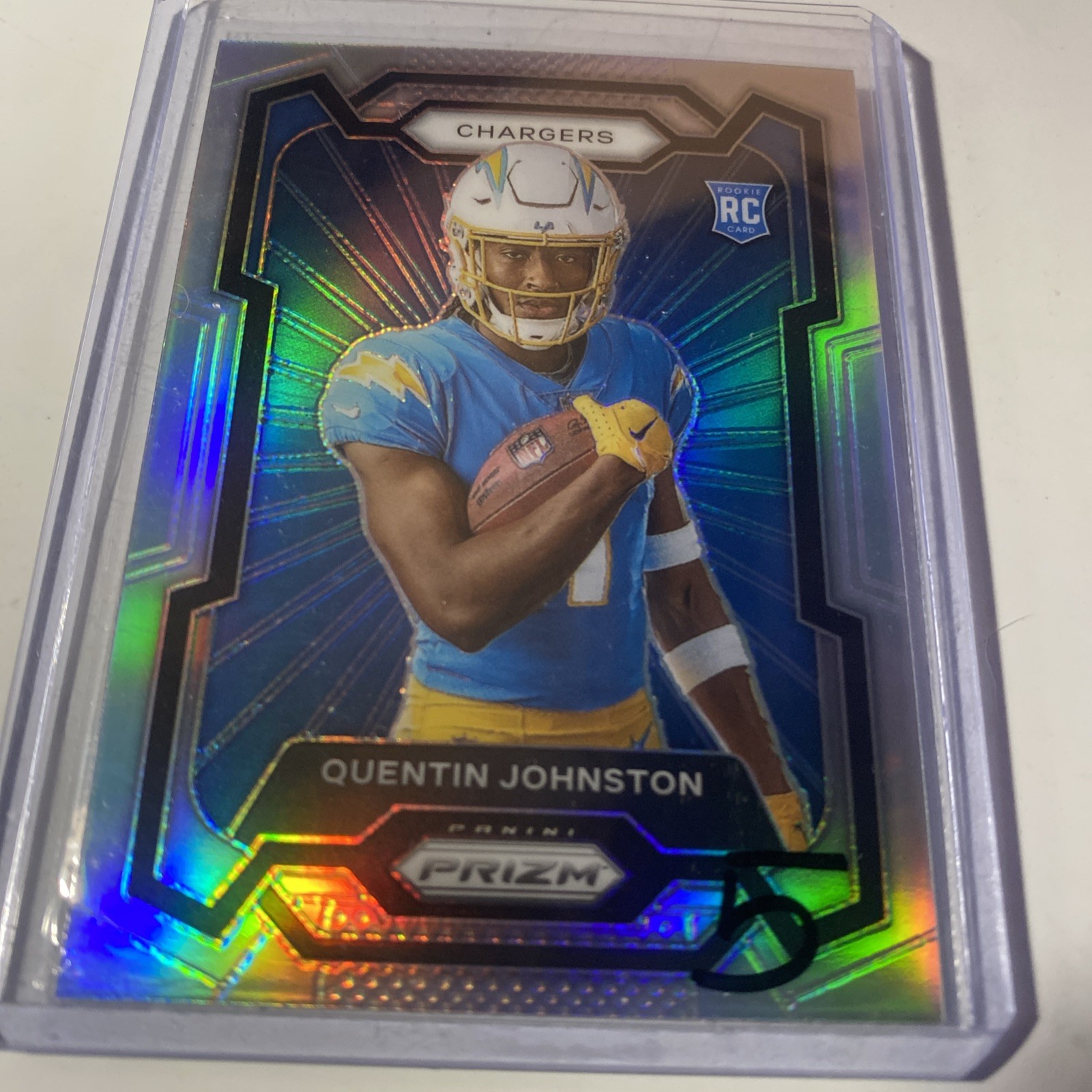 Quentin Johnston 2023 Prizm #307 Silver Variation Prizm Rookie RC CHARGERS