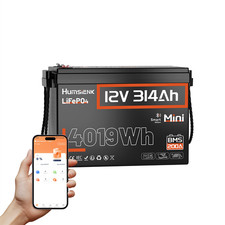 Lithium Batterie 12V 314Ah 300Ah LiFePO4 Akku Bluetooth 200A BMS Camper Boote