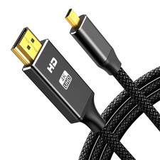 6FT 4K Micro HDMI to HDMI Male Cable Adapter HighSpeed Connection