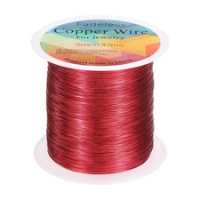 wire 328ft 28 Gauge Copper Craft Wrapping Wire, Bright Red