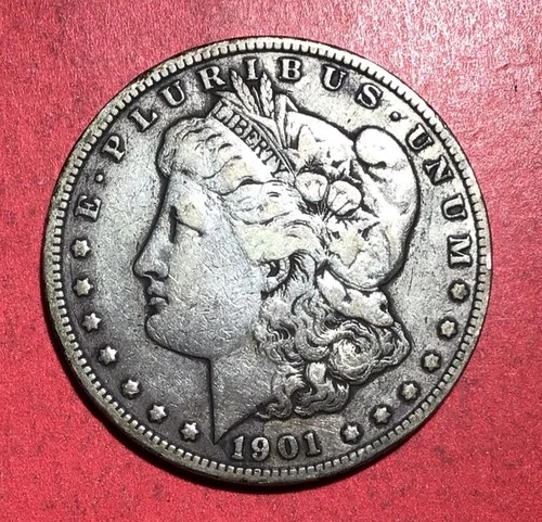 1901S US Morgan SILVER Dollar! Semi Key Date! "San Francisco" Mint! VF Details!