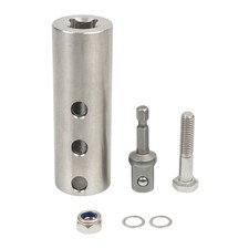 Trailer Jacks Adapter for Electric Drill 1In Shafts Stainless Steel Build Tool