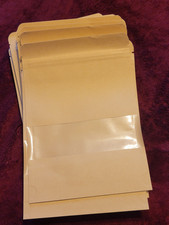 30 pcs Kraft Stand Up Pouch Resealable Paper Bags with Window 5.5 X 7.9"