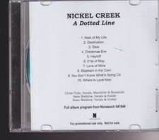 nickel creek a dotted line   cd promo