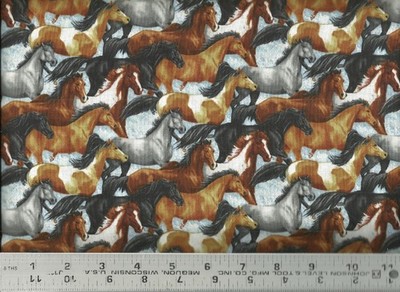 Studio E ~ Realistic Horses Paints Bays Chestnuts ~ 100% Cotton Quilt Fabric BTY