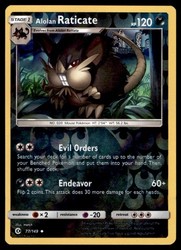 Alolan Raticate 77/149 Sun & Moon Reverse Holo