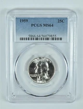 1959 Washington Quarter MS64 PCGS Blue Label