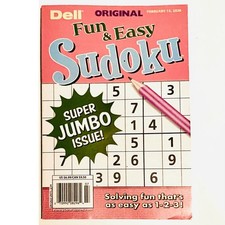 Dell Original Fun & Easy SUDOKU Puzzles NEW!FEB 15 2026 SUPER JUMBO ISSUE!