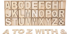 FROSTDONKEY 162 Pieces 2 Inch Unfinished Wooden Craft Letters with Storage Tray,