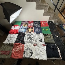 Mens Vintage Y2K 00s 90s Clothing Lot Bundle DC Obey Ecko Tapout Vans 14 Items