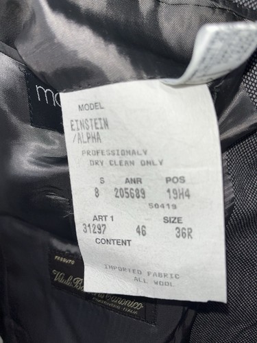 Hugo Boss Blazer Epstein Alpha Vitale Barberis Wool Birdseye 36R Super 100s - Picture 12 of 16