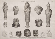 EGIPTO TEBAS ESTATUAS Y FRAGMENTOS DESCRIPCIÓN DE LA EXPEDICIÓN NAPOLEÓN 1819