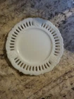 vintage Kemple white milk glass plate featuring a lattice design