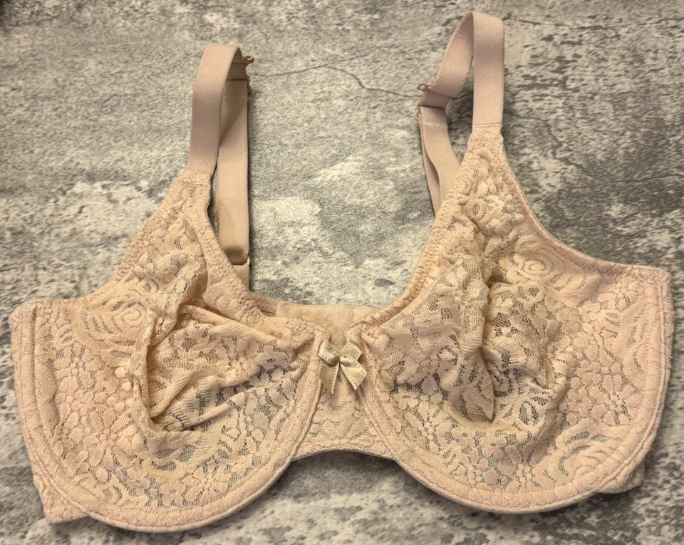 Sujetador con aros de encaje Wacoal Halo 34D, arena Foto 2 de 4
