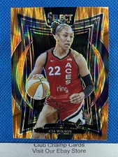 2025 #56 A'Ja Wilson Panini Select WNBA Concourse Orange Flash Prizm Aces