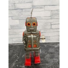 Yoshiya KO Sparky Robot Vintage Tin Toy Original Wind Up Type As is 