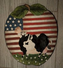 Gradini decorativi da giardino Americana decorazione giardino MUCCA MELA fattoria 