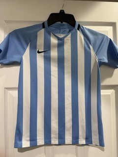 Nike Soccer Jersey Boys Medium Blue White Stripe Argentina?
