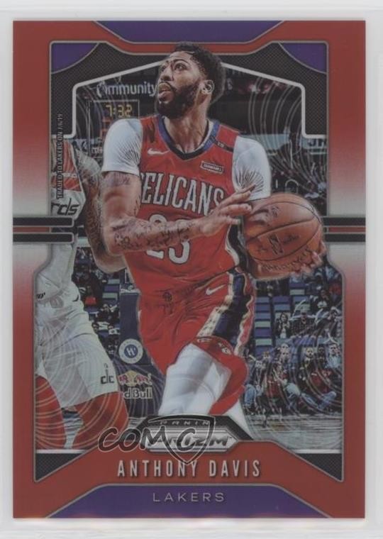 2019-20 Panini Prizm Red Prizm /299 Anthony Davis #222 0vf5