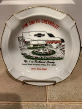 Vintage Ashtray Jim Smith Chevrolet Rockland County NY Spring Valley