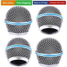 Beta58A Steel Mesh Microphone Grill Head, Blue Microphone Grille Replacement ...