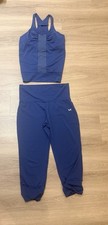 Blue Activewear Set – Matching Sports Top & Cropped Leggings