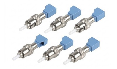 6pcs LC female to ST male fiber optic adapters LC-ST/UPC SM fiber optic couplers