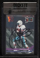 1992 Wild Card Stat Smashers Troy Vincent #SS-49 Rookie RC 3c7