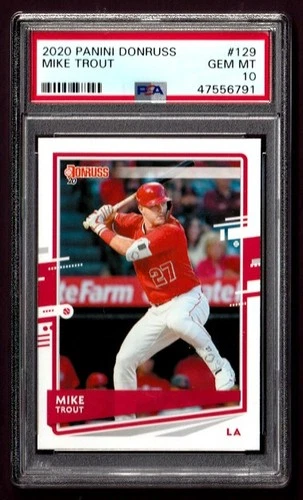 2020 Panini Donruss #129 Mike Trout PSA 10 - LA Angels - SET REGISTRY