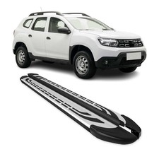 Trittbretter Seitenschweller Seitenbretter für Dacia Duster 2018-23 Schwarz Alu
