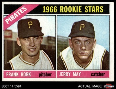 1966 Topps #123 Jerry May / Frank Bork Pirates RCs RC 4 - VG/EX