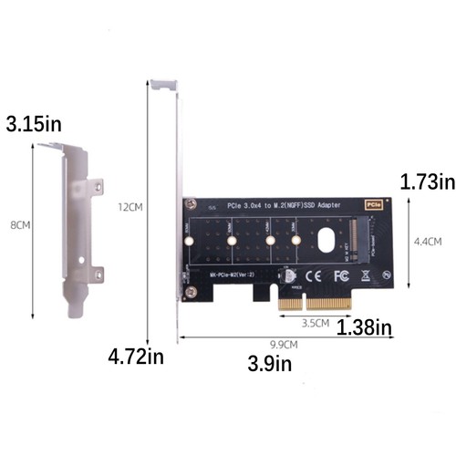 M.2 NVME SSD zu PCIe 3.0 X4 Adapterkarte Erweiterung Konvertierung Zubehör - Bild 7 von 7