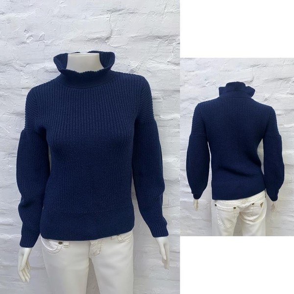 Women Club Monaco Sweater Navy Wool XS